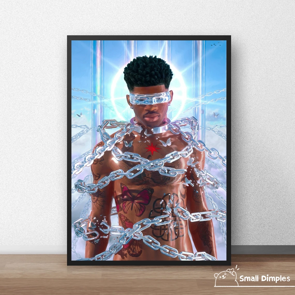 Lil Nas X Industry ألبوم موسيقى الطفل المشارك قماش الفن طباعة ديكور المنزل طلاء جدران (بدون إطار) #2