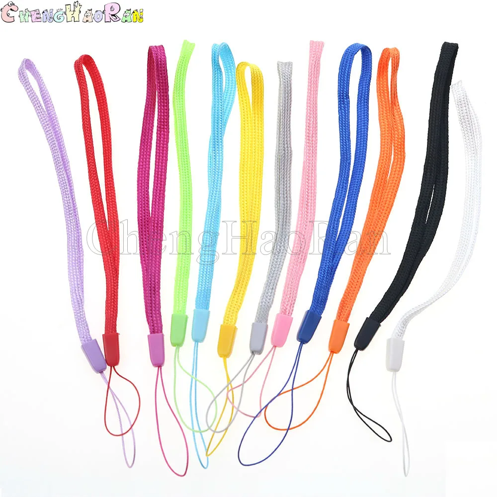 12colors Hot Mobile Phone Straps USB Key Short Lanyard unAdjustable Walkie Talkie Hand Strap Wrist Rope Audio Anti-lost Lanyard