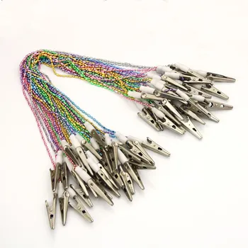 Factory 1Pc Napkin Holder Dental Lab Bib Crocodile Clip Flexible Metal Ball Chain Dental Bib Clip Dental Disposable Materials