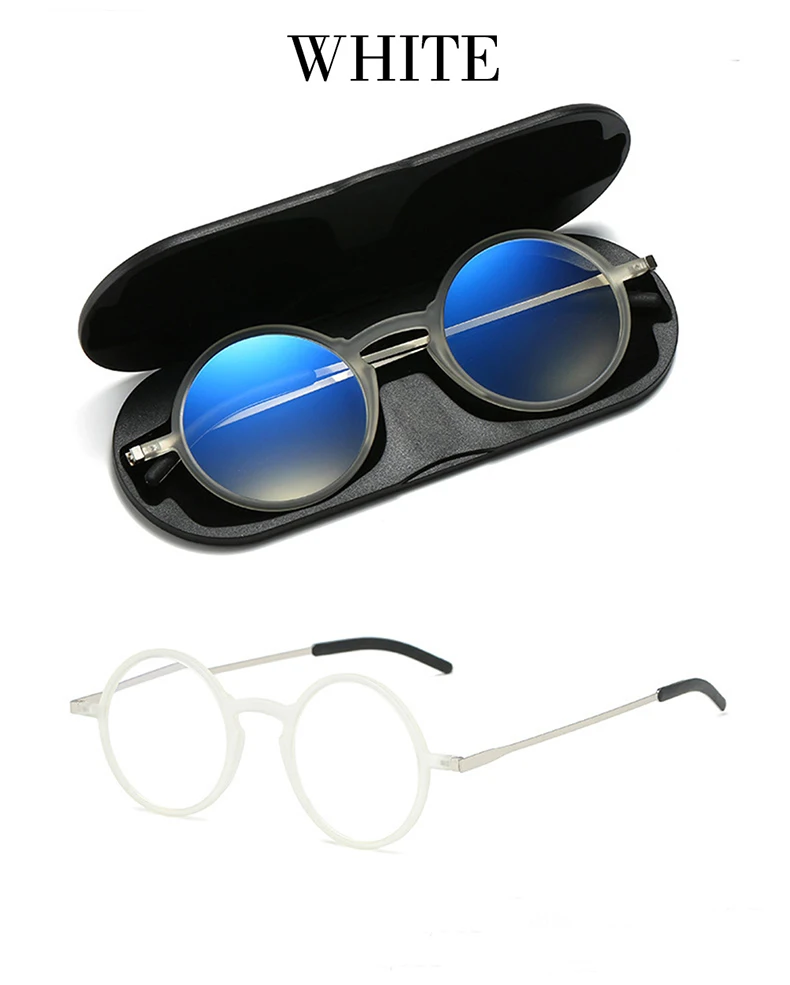 Sighttoo Ultradünne tragbare TR90 Presbyopie-Brille mit Magnetetui für Herren und Damen, Weltraum-Aluminium, Anti-Blau-Lesebrille – Detail 10