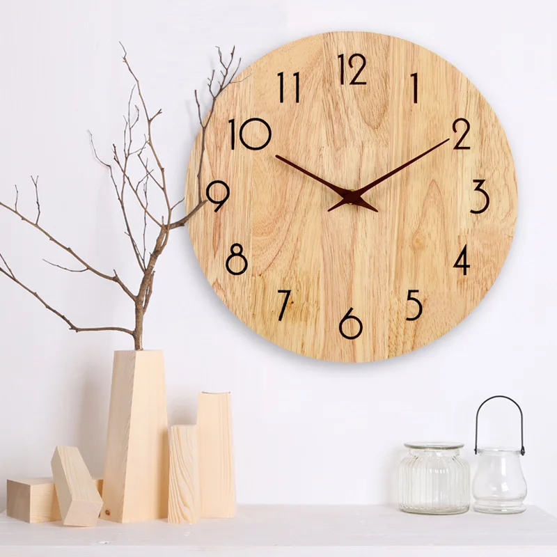 Solid Wood DIY Wall Clock Hands Repair Parts Tools Home Decor Walnut Wood Quartz Clock Pointers Suitable for 12 14 inch Clocks