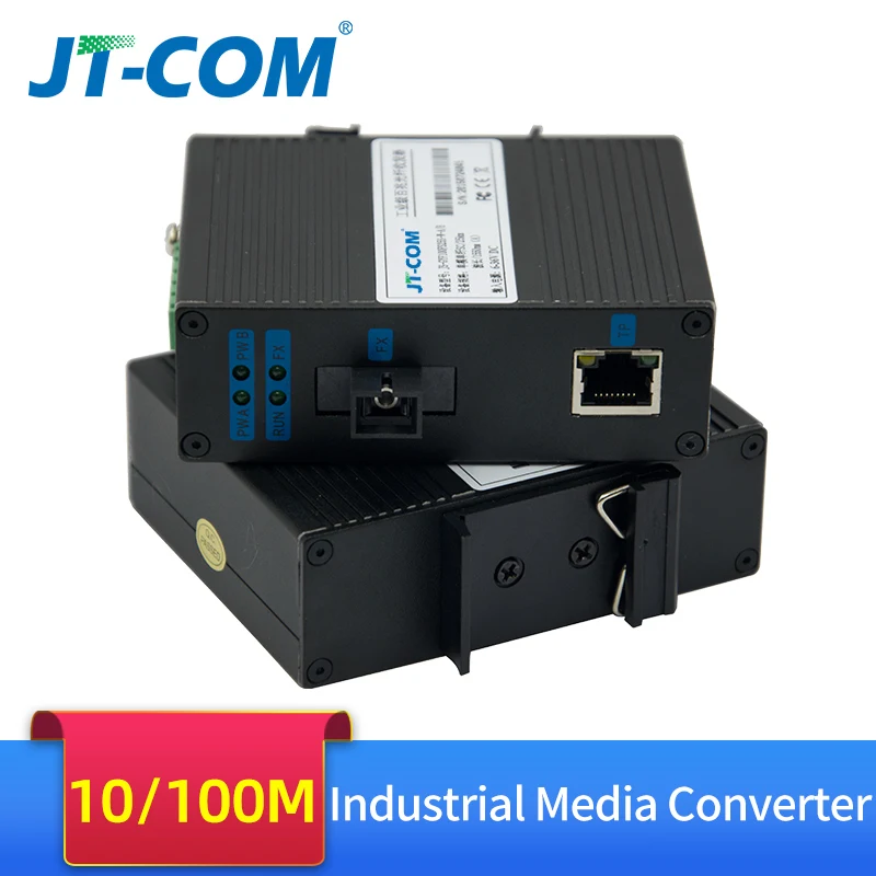 Industrial-grade Ethernet Switch 10/100Mbps Fiber optic media converter 1 SC port 4 RJ45 Media Converter to Ethernet Network