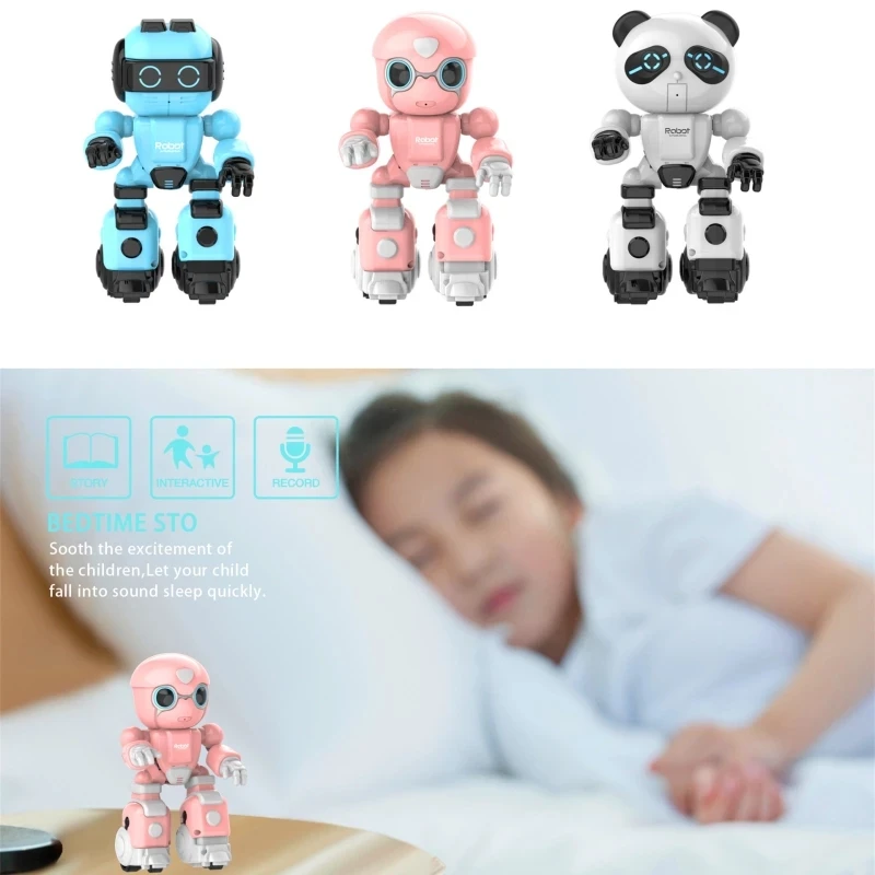 Intelligent Smart Voice Robot With Dancing Music Recording Function Can Play With Kid Fourth Phase Flash Light Effect Adult Gift