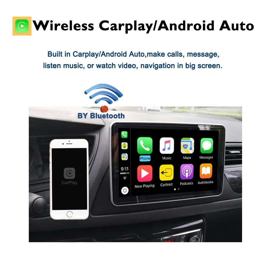 4G SIM DSP Carplay Auto Android 13.0 8G+256G 8Core Car DVD Player GPS Map RDS Radio Wifi Bluetooth 5.0 For KIA CEED 2019 2020