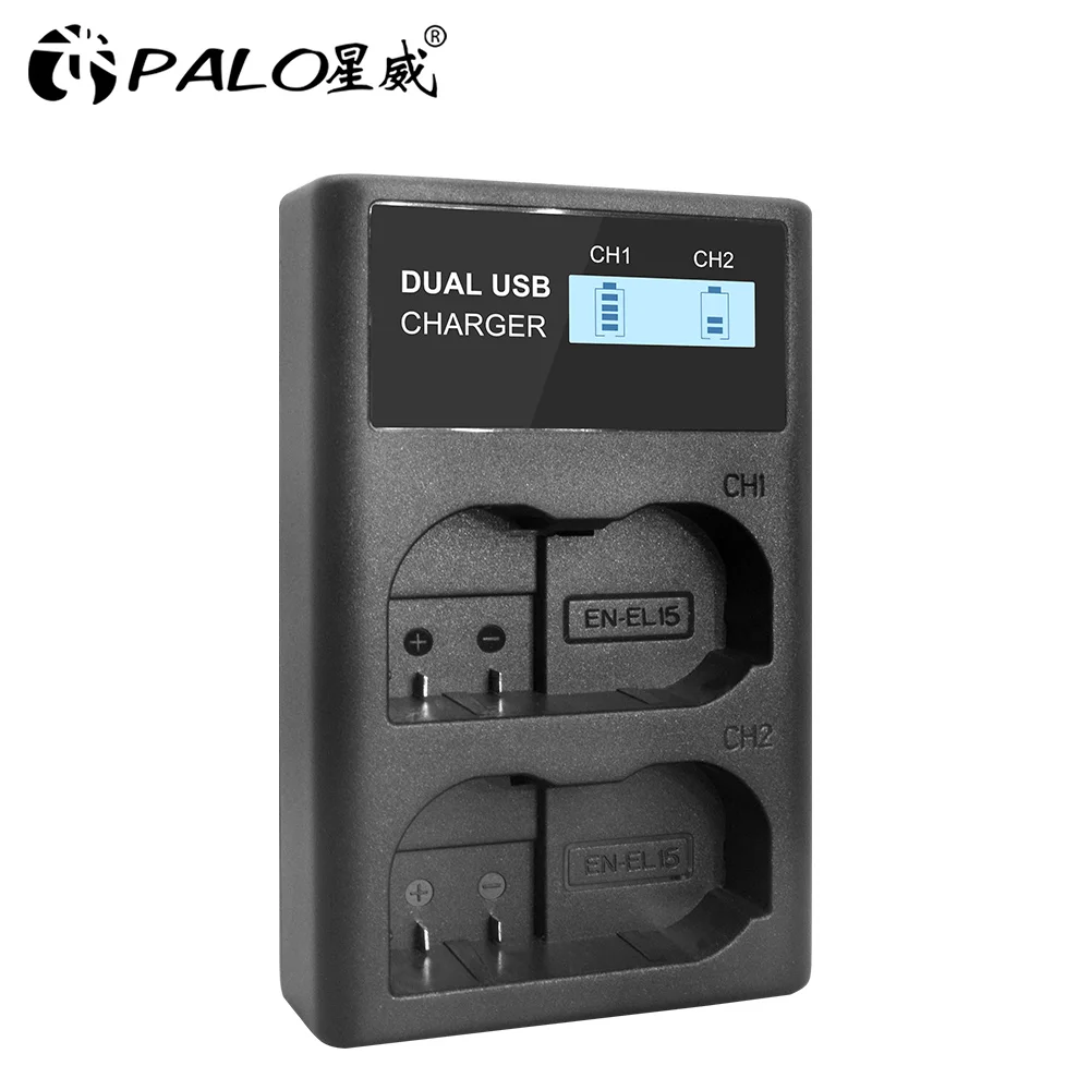 لنيكون EN-EL15 ENEL15 en-el15a EN EL15 LCD شاحن يو اس بي لنيكون كاميرا D500 D750 D7100 D7000 MH-25 MB-D15