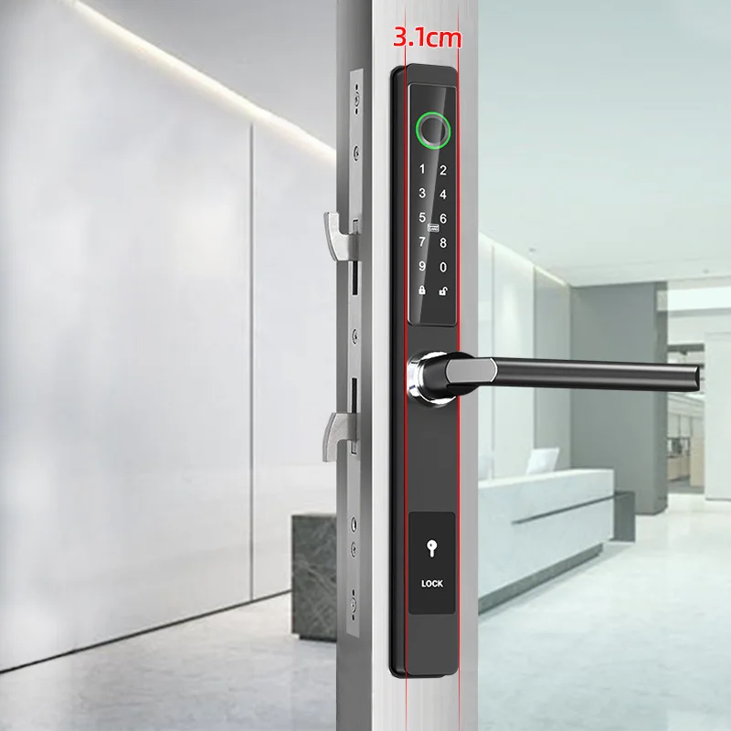 New Arrival European Standard Super Slim Home Apartment Office Smart Fingerprint Digital Door Lock With 3585 4585 6085 Moritse