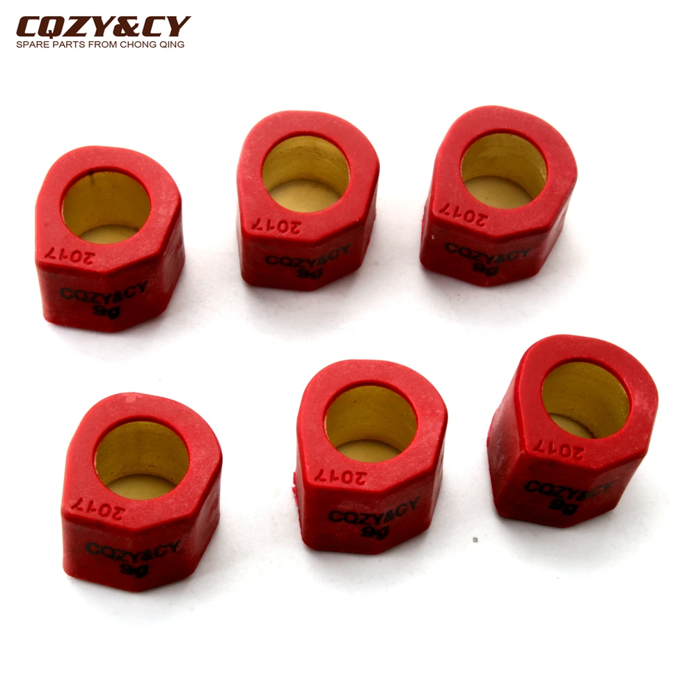 6PC Racing Roller Set Weight 20x17mm 9g 11g 13g 15g For Gilera Runner FX Fxr 180 1997-2002 Scooter