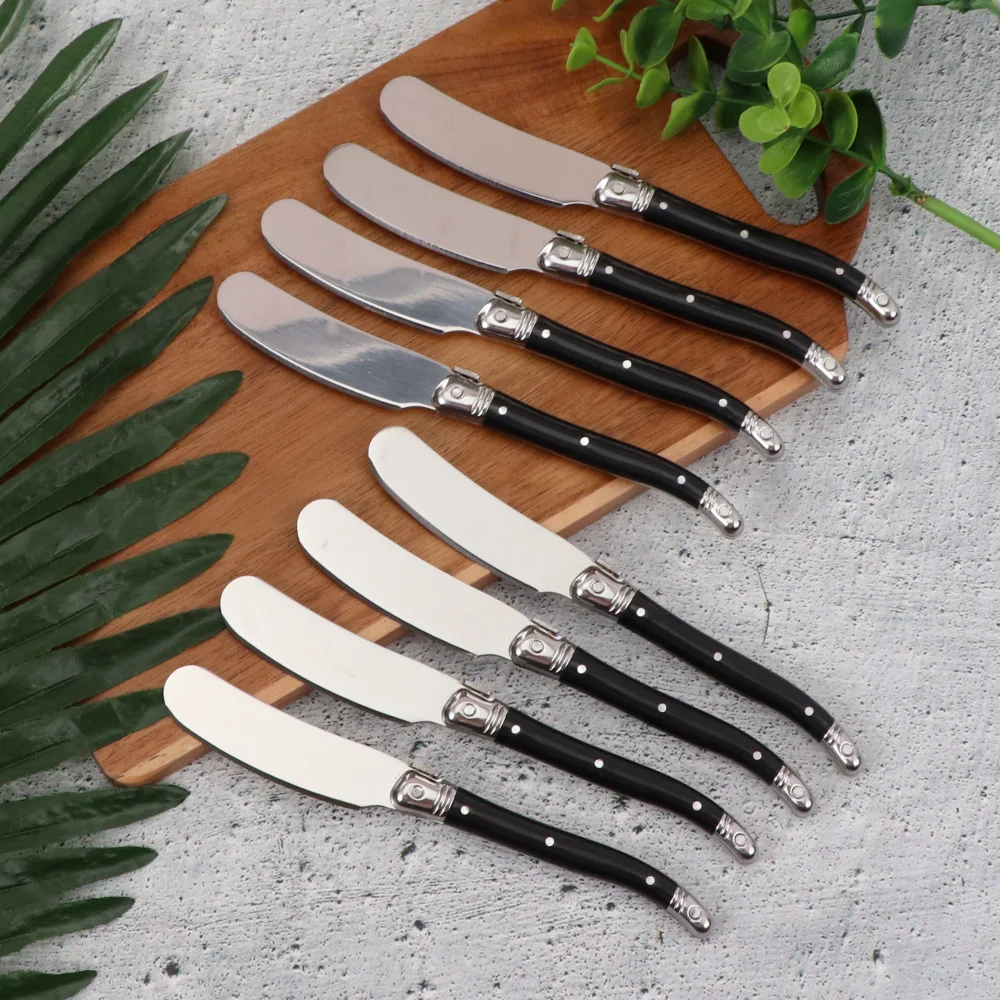 

4/6/8Pcs Laguiole Stainless Steel Butter Knife Cheese Jam Spreader Spatula Sandwich Cheese Cake Slicer Table Knife