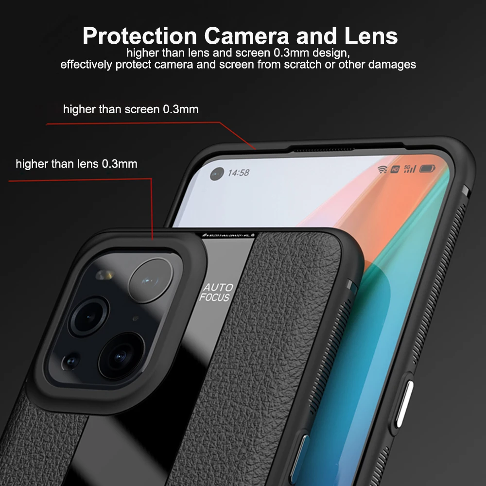 FindX5 Luxury Carbon Fiber Silicone Phone Case For OPPO Find X5 Pro Ultra-thin Non-slip Protection Cover Coque For X5Pro