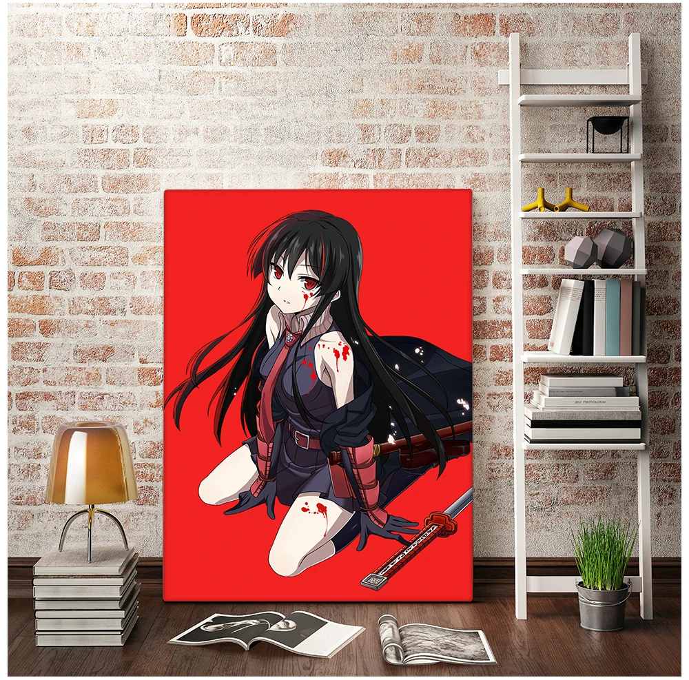 Vintage Poster Akame Ga Kill Anime Japan Cartoon Canvas Wall Art Poster Print Paint Decor Picture Modern Home Living Room Decor