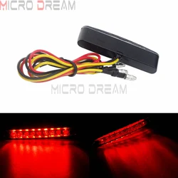 1PC 12V 9 LED Custom Motorcycle Rear Tail Stop Red Light Lamp Taillights Stripe Rear Lamp Mini Warning Braking Light Universal