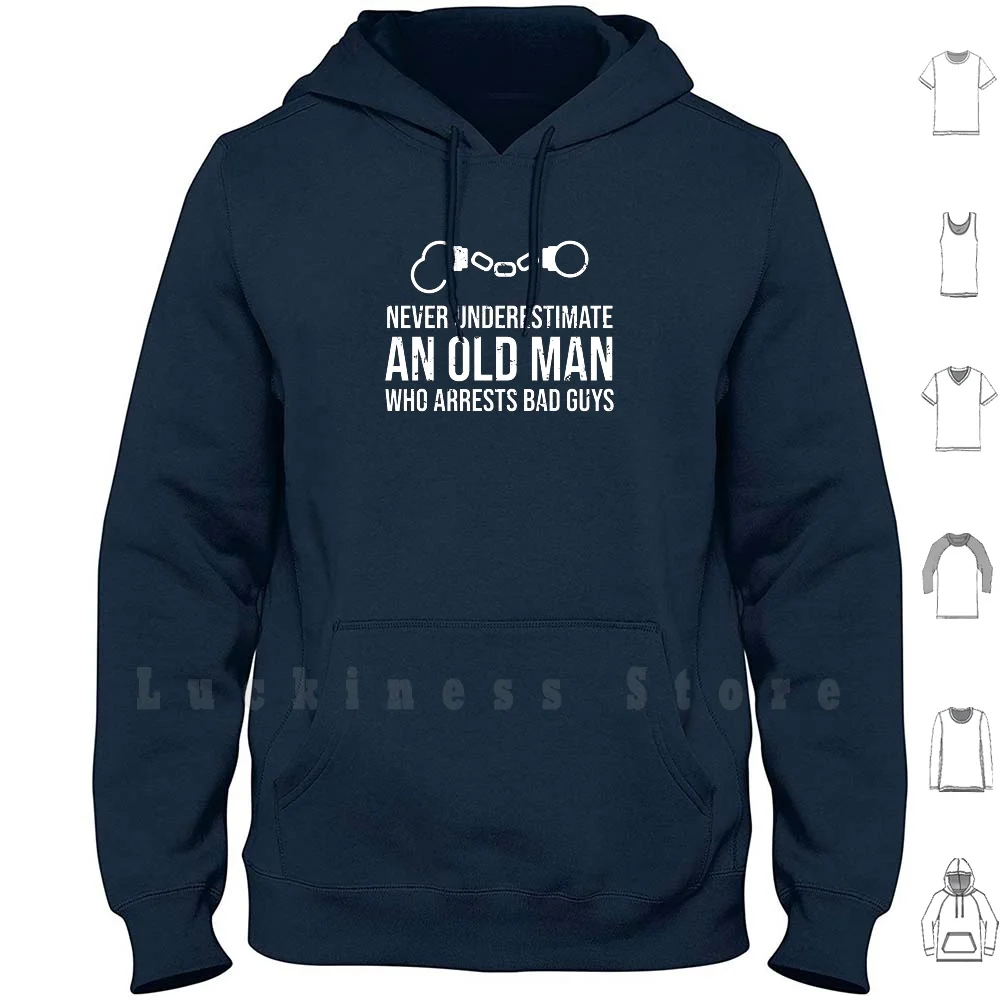 Old Man Police Officer Dad Grandpa hoodies Police Officer Policeman Policemen