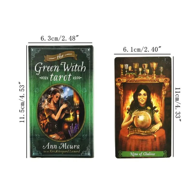 78pcs The Green Witch Tarot Cards Deck Party Board Game Oracle Playing Card