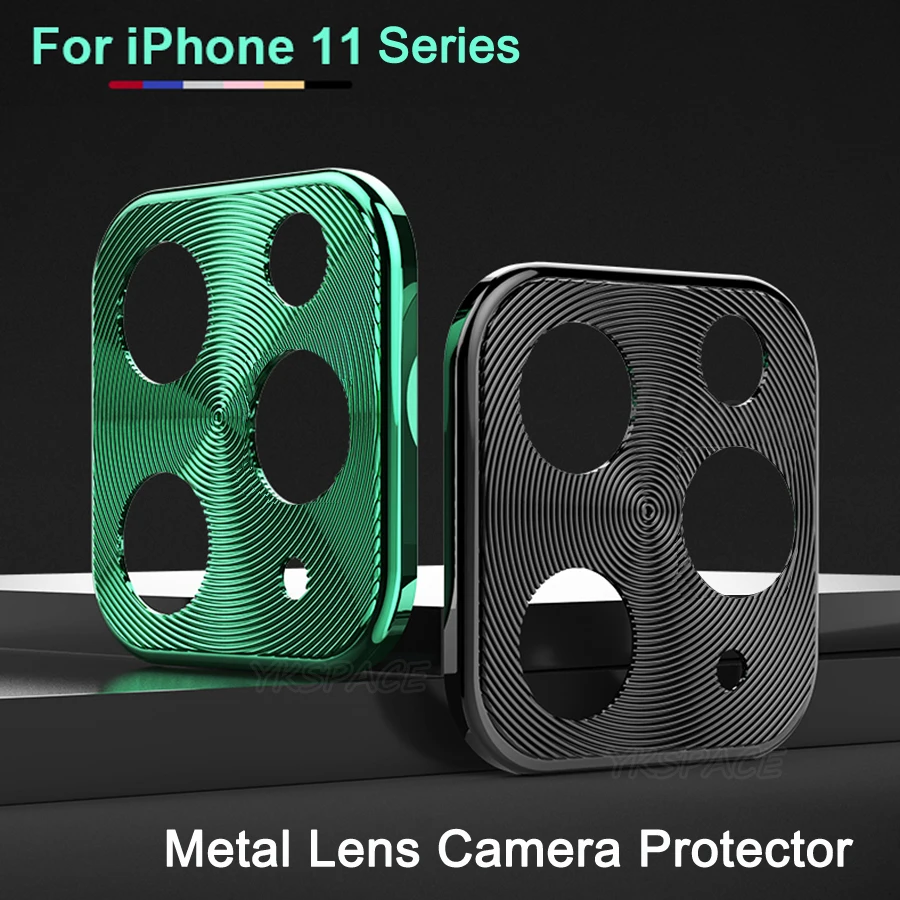 3Pcs 3D Metal Back Camera Len Protector For iPhone 11 Pro Max 6Colors Rear lens Hard Titanium Curved Protective Border