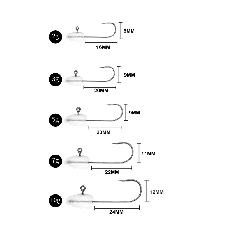 ATUENO Anzuelos Jig Head Acero Carbono - imagen 4