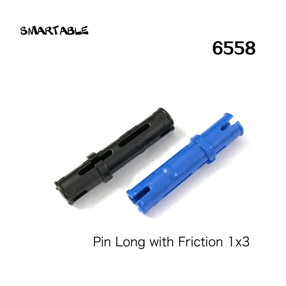 Smartable MOC High-Tech Pin Long with Friction 1x3 block Part creative educational Toys Compatible 6558 100pcs/lot