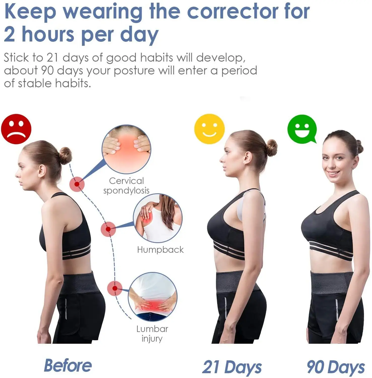 Bokeds Intelligent Posture Corrector Electronic Reminder Back Support Adjustable Smart Brace Support Belt Shoulder Training Belt