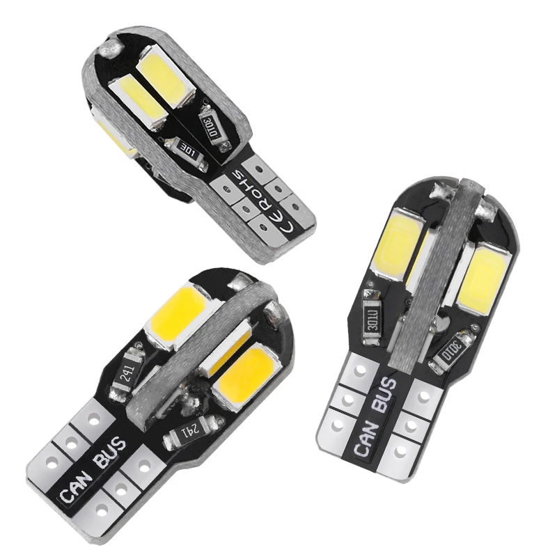 1 adet t10 araba led İç okuma işık w5w 168 194 otomatik genişlik lamba yan işaretleyici ampul plaka aydınlatma 12v sıcak beyaz