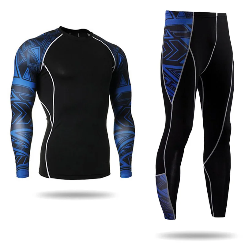 2021 New Compression Men's Sport Suits Gym Tights Training Clothes Workout Jogging Sports Set Breathable Jogging Clothing