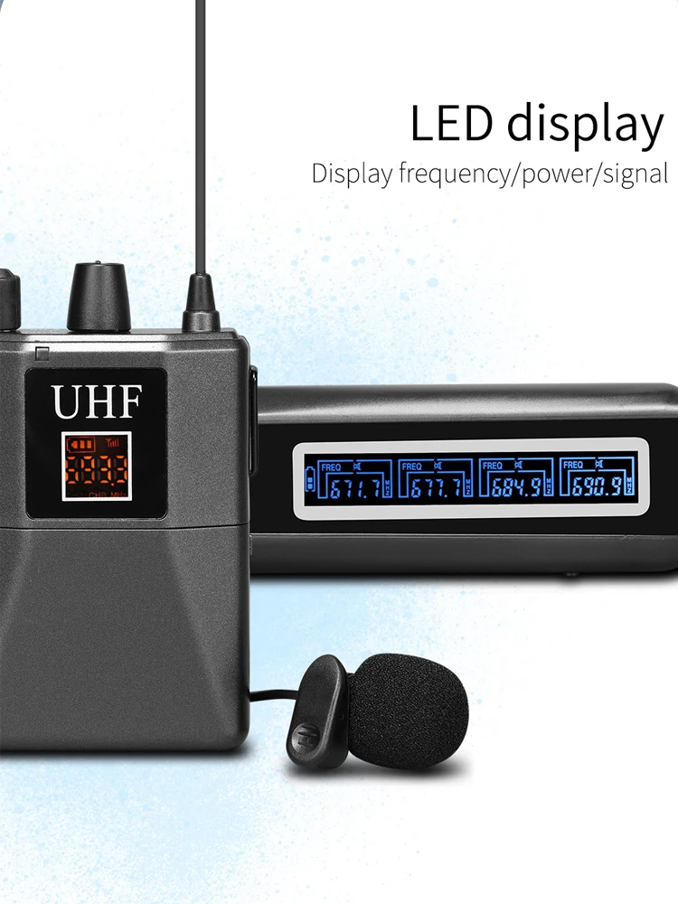 TKL 4Channel Wireless Lavalier Microphone DSLR Phone Lapel Mic Transmitter Youtube Video Recording microphone System PRO-15C