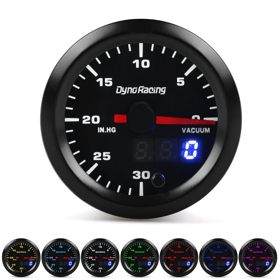 真空計 Dynoracing-高速真空計,2インチ,52mm,7色,センサー付き,tt101869