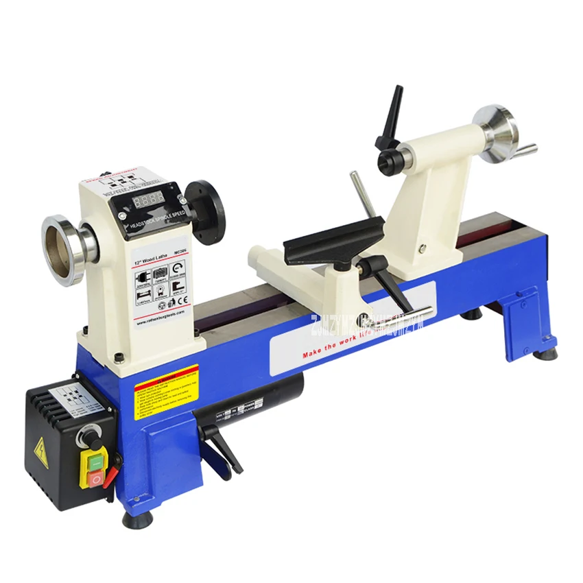 MC1218VD Limitless Transmission Wood Lathe Miniature Bench Lathe Household Stepless Turning Lathe Machine Wood Rotary Machine