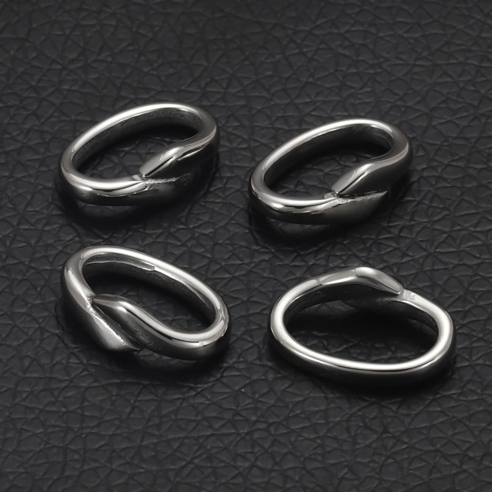 10pcs 316L Stainless Steel Oval Large Hole Slide Beads 12x6mm Leather Cord Bracelet Spacer Charms DIY Jewelry Making Accessories