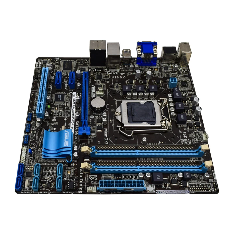 Imagem -03 - Placa-mãe P8h61-m Pro Cm6630 Lag1155 Suporte Core i3 i5 Cpu i7 Ddr3 1333mhz 16gb Pci-e X16 Hdmi Sata2 Usb 3.0 Uatx Asus-h61