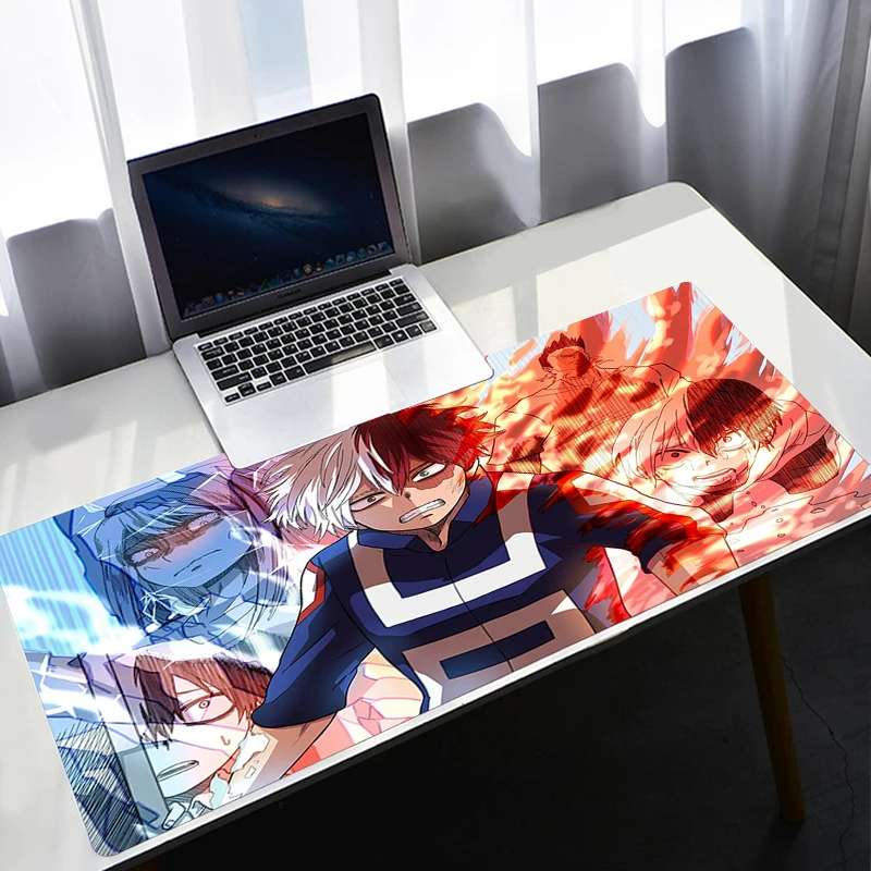 Alas Mouse Kantor Besar 90X40Cm My Hero Academia Game Gamer Gaming Mousepad Keyboard Hitung Bantal Meja Anime untuk Notebook