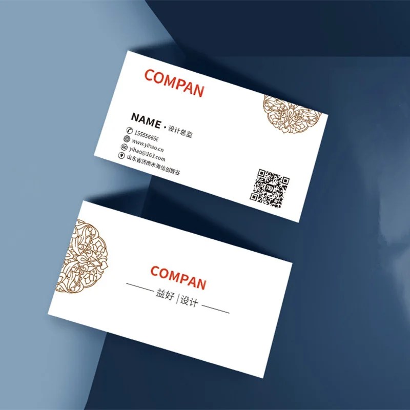 500 قطعة التوصيل المجاني تصميم مجاني مخصص 300gms شعار الطباعة بطاقة الأعمال ، على الوجهين والطباعة بالألوان الكاملة