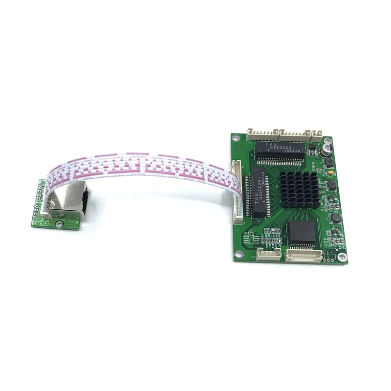 Port 3/4/5 Mini Kelas Industri 10/100/1000Mbps Saklar Gigabit Penuh untuk Peralatan Modul Transfer Konversi Modul Sakelar Kotak Lemah