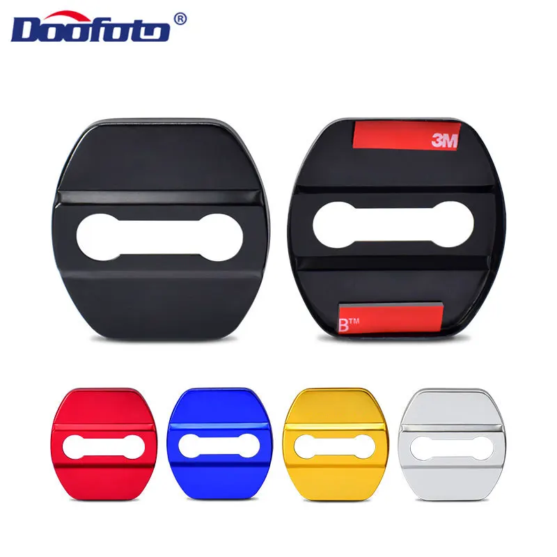 4PCS Car Accessories Styling Door Lock Cover For Nissan March K12 qashqai patrol micra x trail T32 Protection Case Car stickers