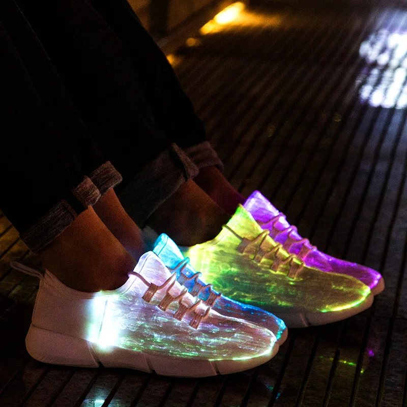 2024 New Luminous Sneakers Glowing Light Up Shoes for men women shoes White LED Sneakers  Flashing Shoes with Light for Adult