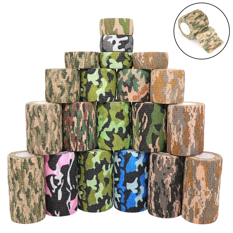 4.5m Hunt Disguise Elastoplast Camouflage Elastic Wrap Tape Self Adhesive Sports Protector Ankle Knee Finger Arm Bandage