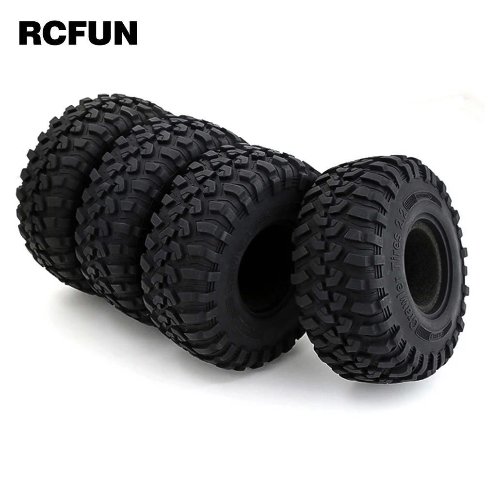 

4PCS 130*50MM RC Car 2.2 Rubber Tyres Wheel Tires for 1:10 RC Rock Crawler Axial SCX10 Trx4 RR10 Wraith