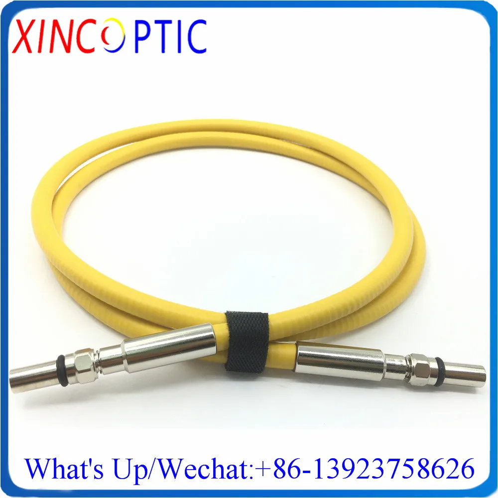 

SMA905-SMA MM 400um(UV-VIS~200-1100nm,~0.22NA) Multimode Silica Core Metal Ferrule 1/2/3/5M 7.0mm Yellow Jacket Fiber Patch Cord