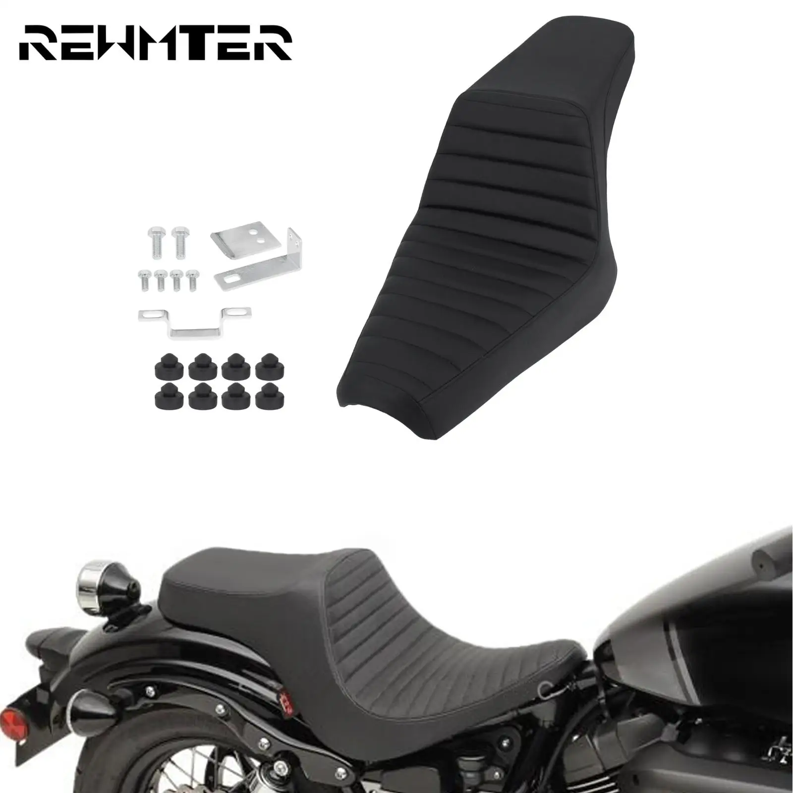 

Motorcycle Black Two Up Driver Front Rear Passenger Seat Covers Cushion Pad For Yamaha Bolt 950 XV950 950 R/C SPEC XVS 2013-2019