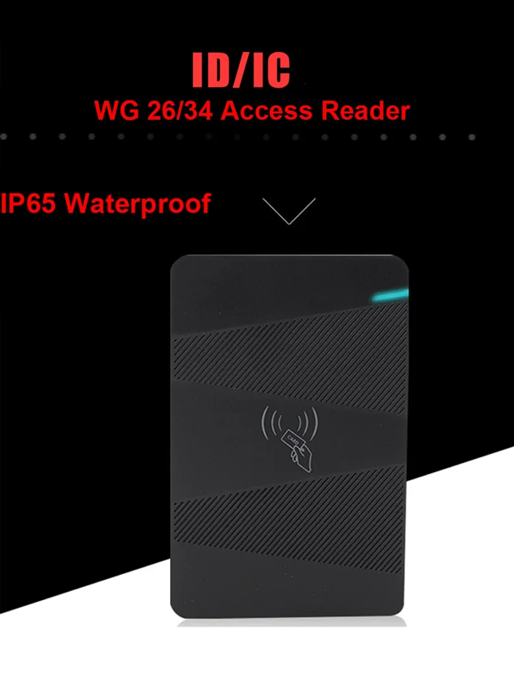 

Waterproof 125khz 13.56Mhz Access control machine Wiegand 26 34 Card Reader Security RFID EM MF ID IC Card Access Controler