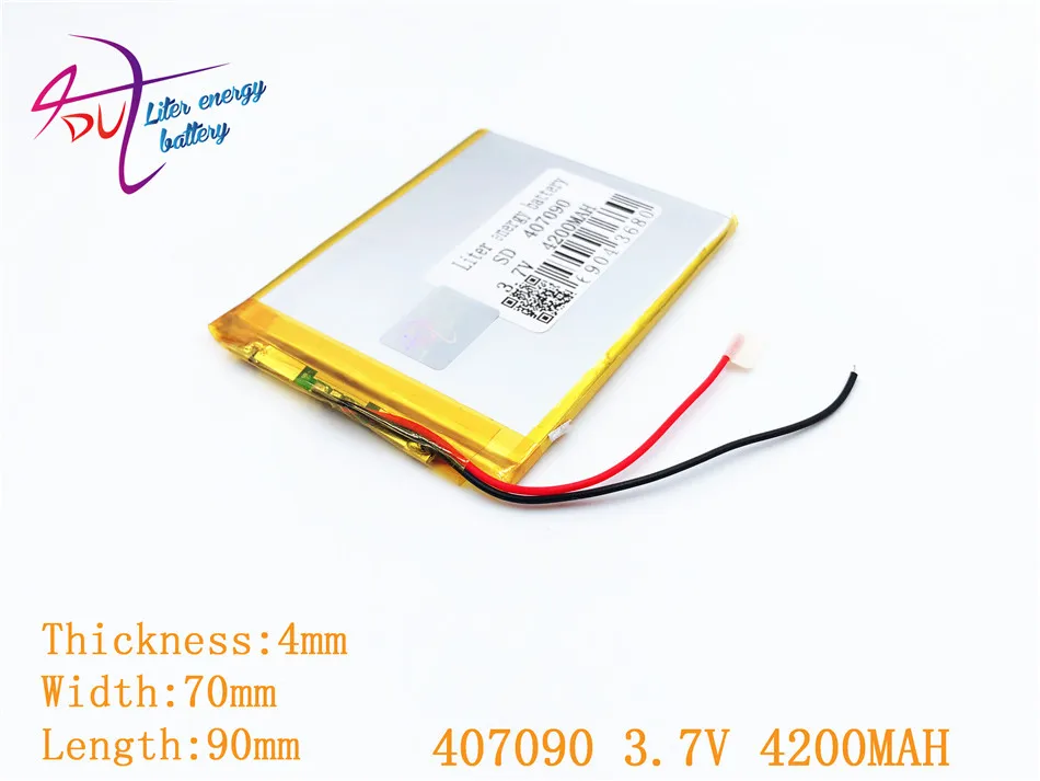 Thương hiệu pin mới CHT VI 407090 3.7V 4200mAh Pin Lithium polymer với Ban Bảo Vệ Dành Cho Máy Tính Bảng U25GT