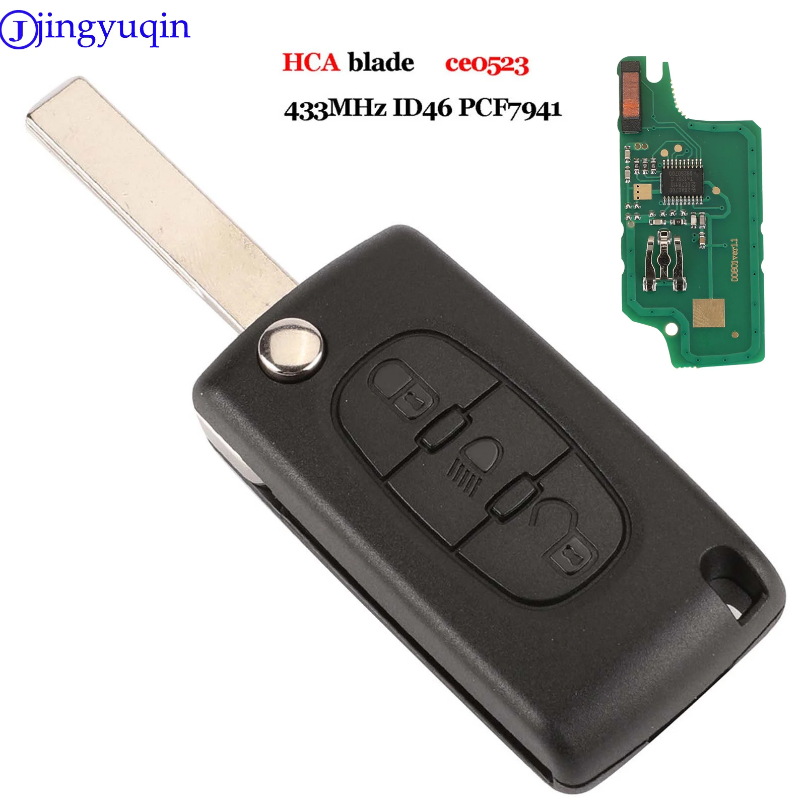 Jingyuqin Ce0523 Ce0536 FRAGEN/FSK 433 Mhz ID46 Für Peugeot 407 307 308 607 Für Citroen C2 C3 C4 c5 C6 C8 Auto Schlüssel VA2/HU83 Klinge – Detail 6