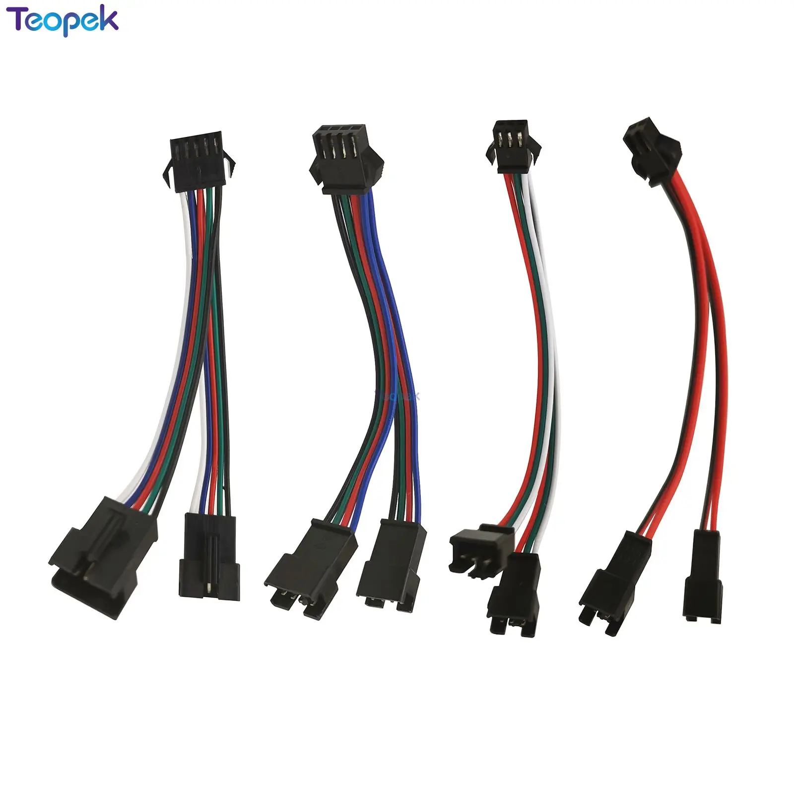 

10pcs 1 to 2 Splitter SM Connector JST Male Female Wire Cable 2pin 3pin 4pin 5pin For WS2811 cct RGB RGBW LED Strip Lights