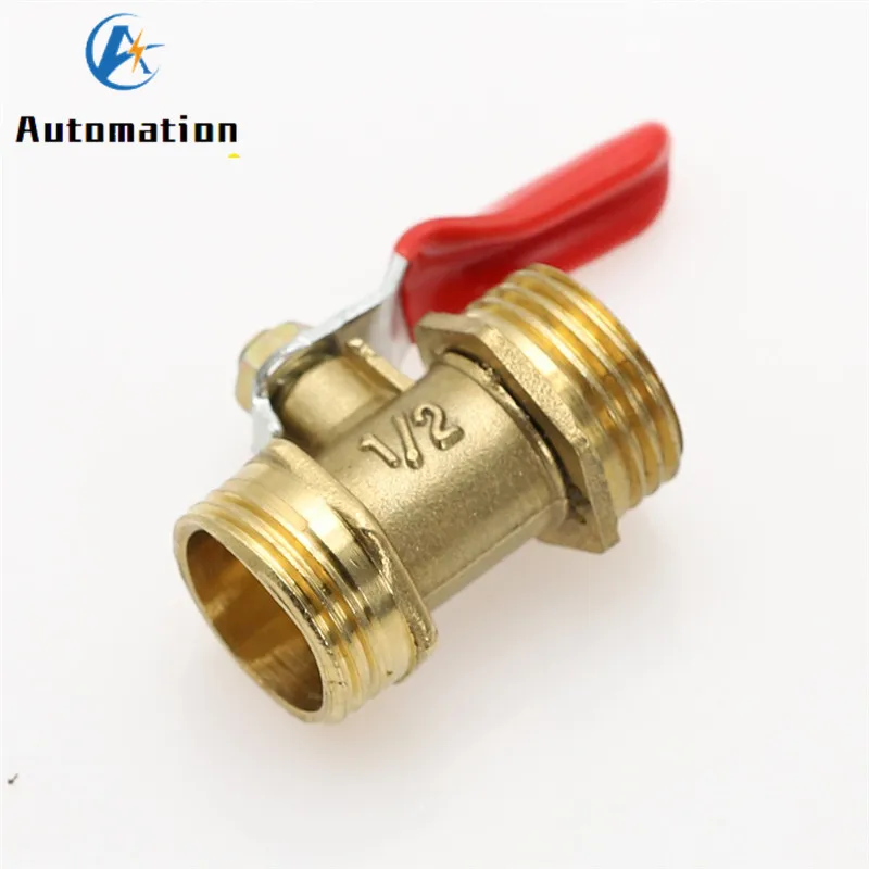 Mini válvula pneumática de 1/4 "3/8" 1/2 "bsp, rosca macho, válvula de esfera, conector de bronze, adaptador de acoplador de cobre, água, ar,