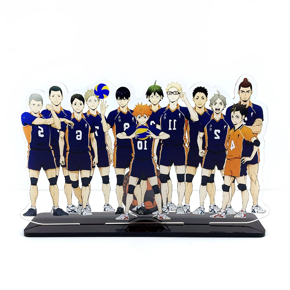 Haikyuu karasuno school Hinata kageyama Tsukishima Sugawara group acrylic stand figure model plate holder topper anime HM