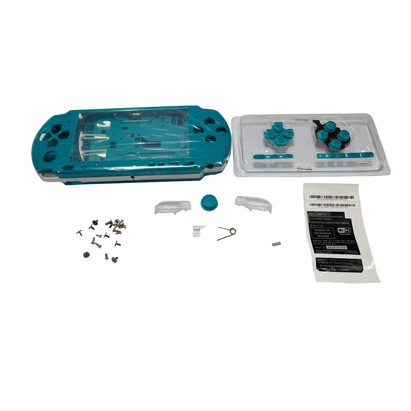 PSP 3000 게임 콘솔 교체 전체 하우징 케이스, 쉘 커버, 무료 스크루 드라이버 및 필름 포함