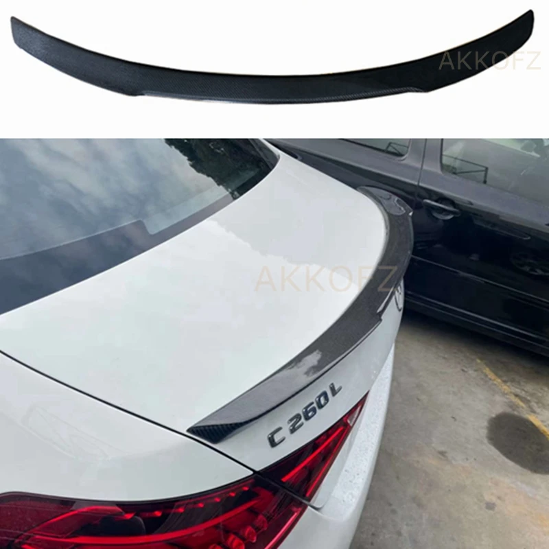 

For Mercedes W206 Sedan C-Class C200 C260 FD Style High Quality Spoiler carbon fiber Car Rear Wing Spoiler 2021+