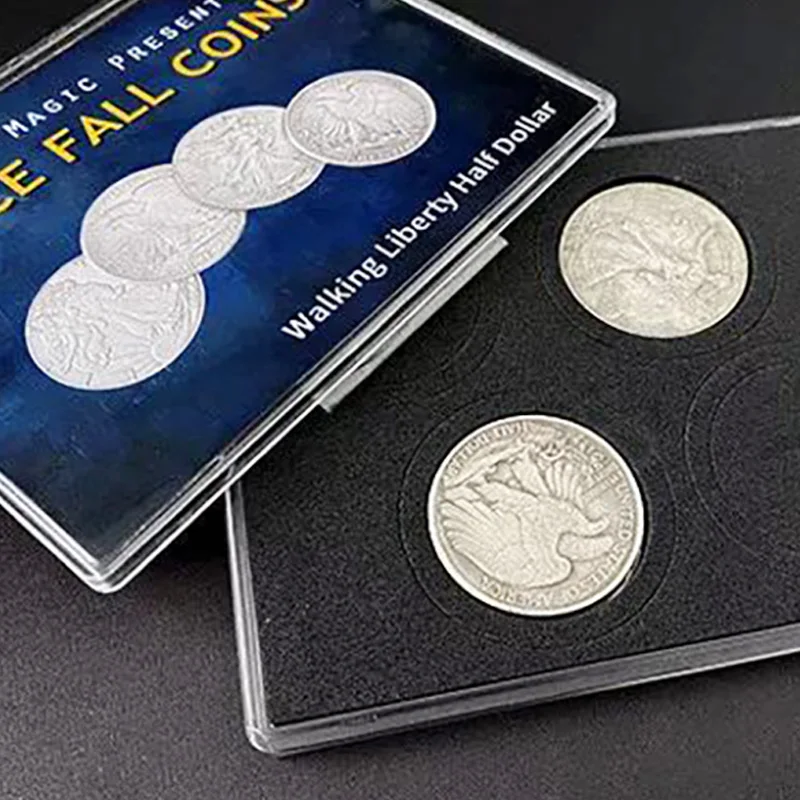 

Space Fall Coins (Walking Liberty Half Dollar) Magic Tricks Coin Magia Magician Close Up Street Illusion Gimmick Mentalism Props