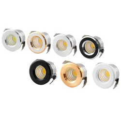 DimmableLED Recessed Ceiling Spot Light Mini Downlights  3W 30mm Cut Hole Size 100lm 110V-220V DC12V Under Cabinet Lamp