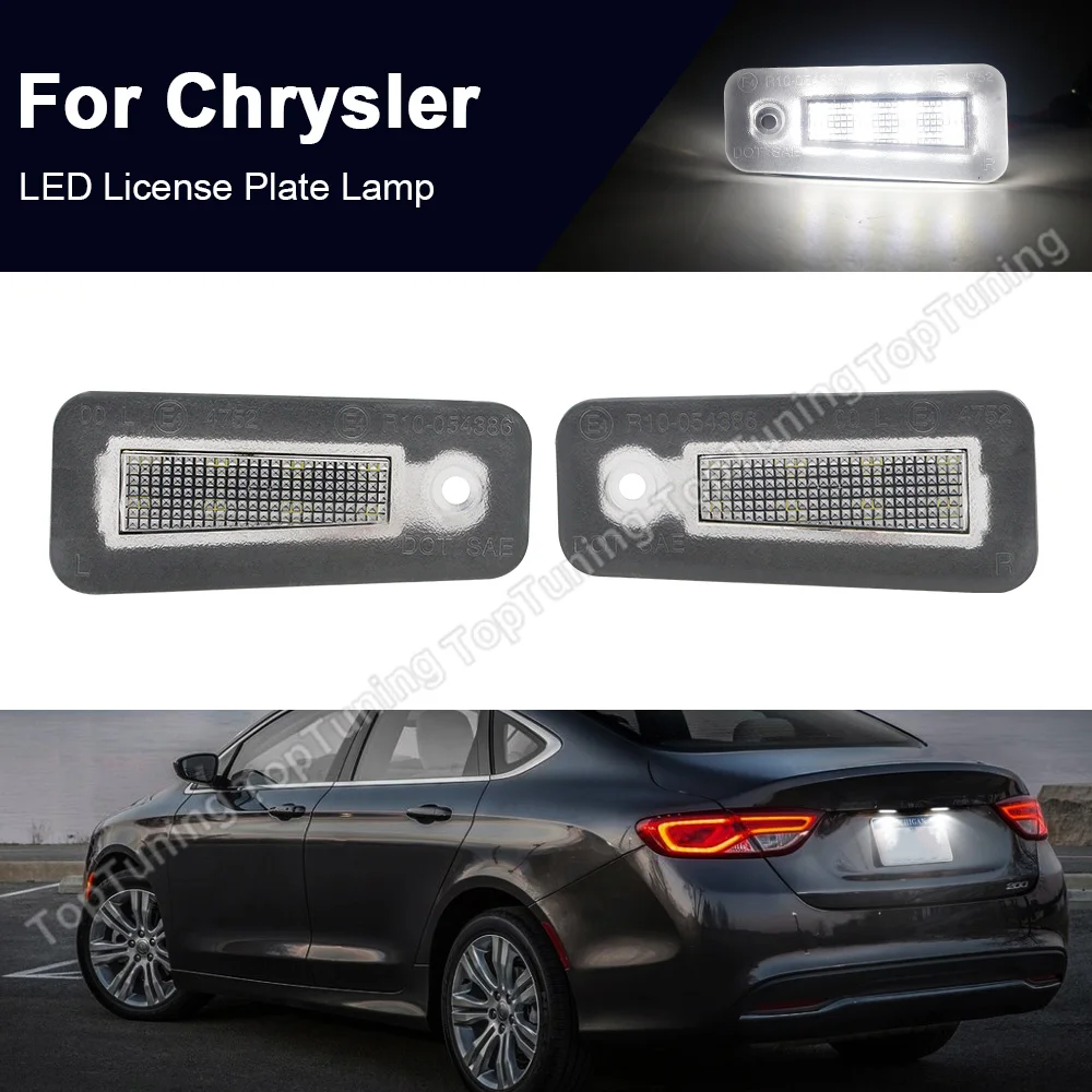 

1 Pair LED License Plate Lamp LED Number Plate Light Car Accessories For Chrysler 200 2015 2016 2017 Auto Light