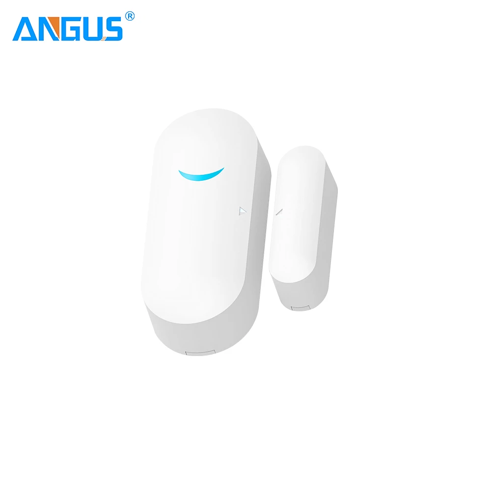 Angus Wireless Wifi 433MHz Smart Window Door Sensor Smart Detector Home Burglar Alarm System for Large House Security 4PC UNIT