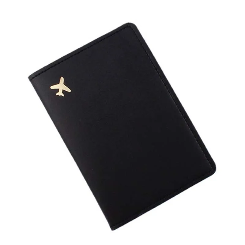 Lover Couple Passport Cover Hot Stamping Simple Plane  Women Men Travel Wedding Passport Cover Holder Fashion Wedding Gift